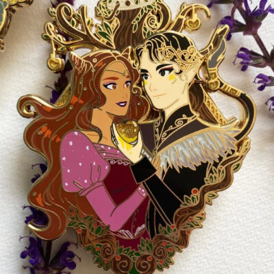 Queen & King of Faerie –  Fictional Flames Enamel Pin