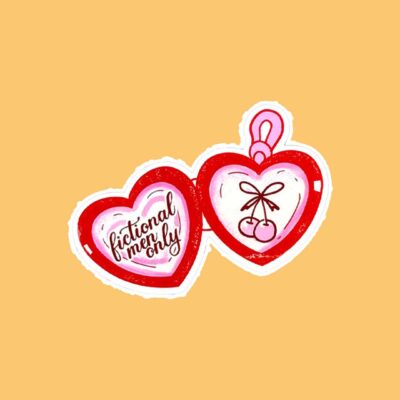 Fictional Men Only Transparent Sticker