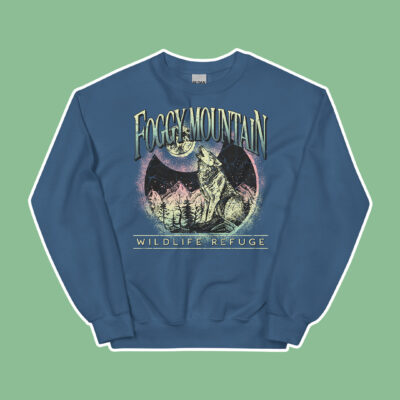 Foggy Mountain Wildlife Refuge Boyfriend Sweatshirt