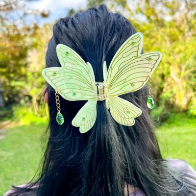 Fairy Wings Claw Clip – Green