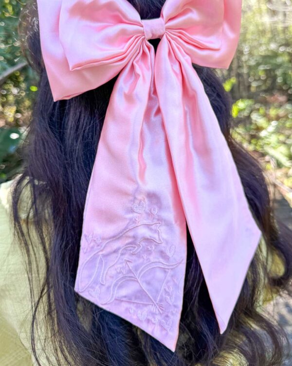 Ballad of the Archer & the Fox Satin Hair Bow Clip - Image 5